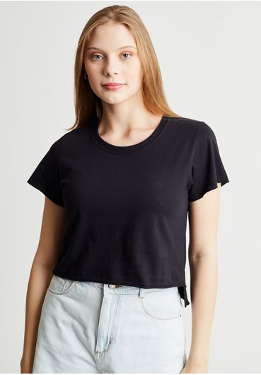 Cropped básico preto