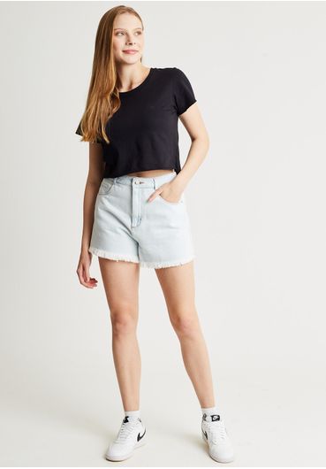 Cropped básico preto