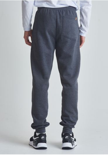 Calça básica moletom chumbo