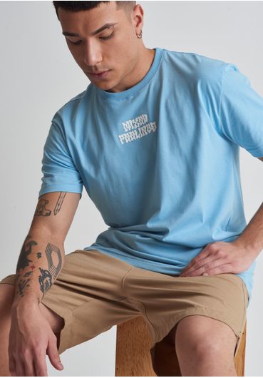 Camiseta em algodão estampa mixed feelings