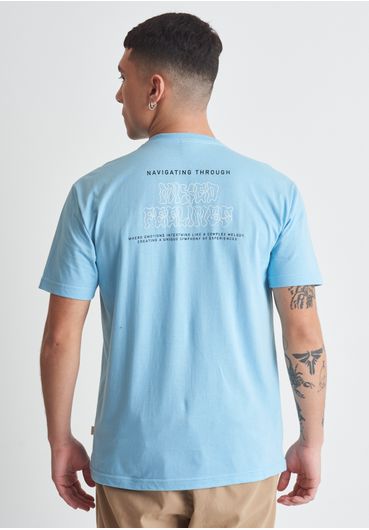 Camiseta em algodão estampa mixed feelings