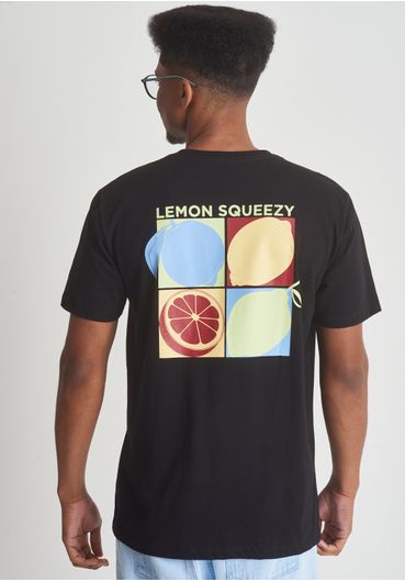 Camiseta de algodão estampa lemon squeezy