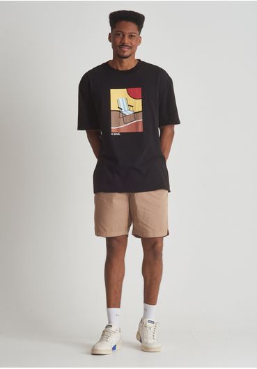 Camiseta de algodão estampa o divã
