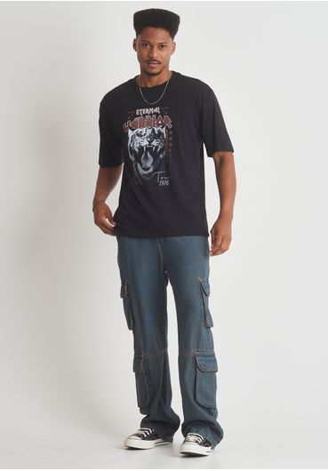 CAMISETA EM ALGODÃO ESTAMPA ETERNAL WARRIOR