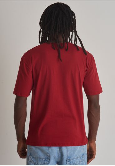 Camiseta básica gola redonda vermelha