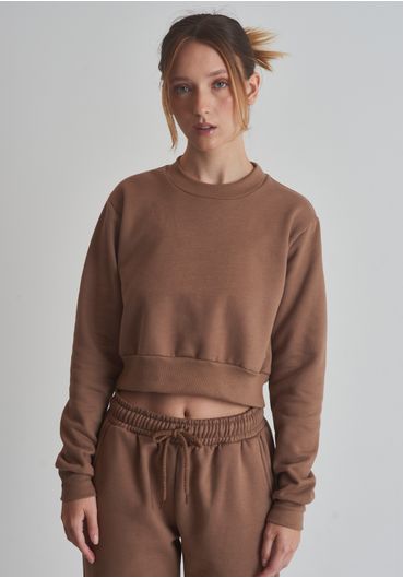 Moletom cropped natural