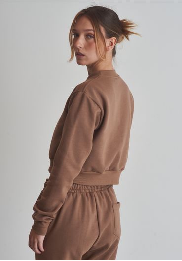 Moletom cropped natural
