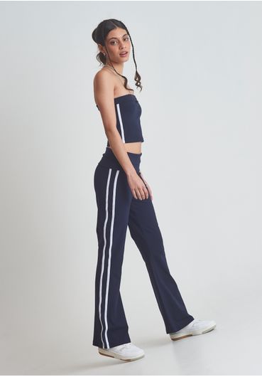 Calça cotton flare esportiva