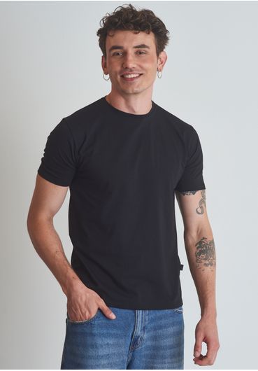 Camiseta básica cotton preta