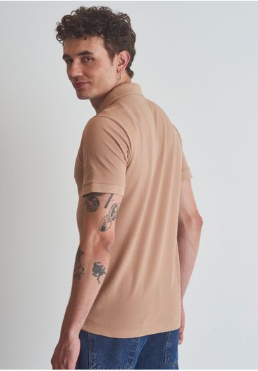 Camiseta polo básica piquet natural