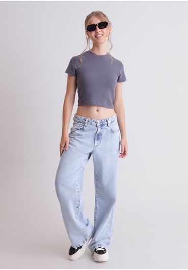 Calça jeans wide leg