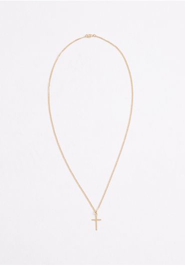 Colar metal banhado crucifixo