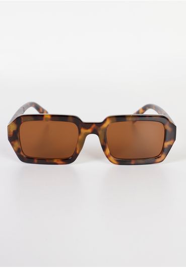 Óculos de sol geométrico animal print