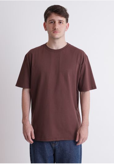 Camiseta básica marrom