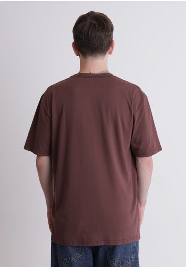 Camiseta básica marrom