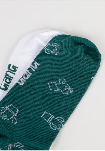 Kit meia sapatilha estampada cactus