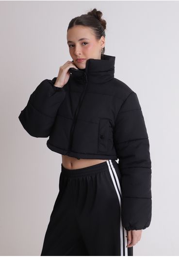 Jaqueta puffer cropped
