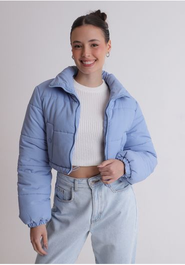 Jaqueta puffer cropped