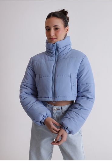 Jaqueta puffer cropped