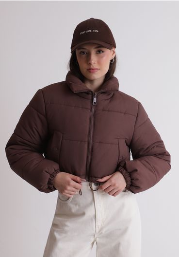 Jaqueta puffer cropped