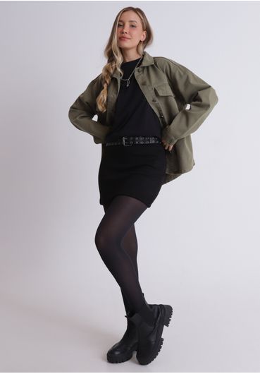 Saia curta em suede