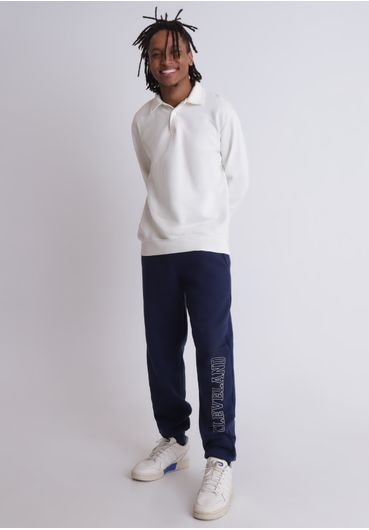 Calça de moletom estampa cleveland