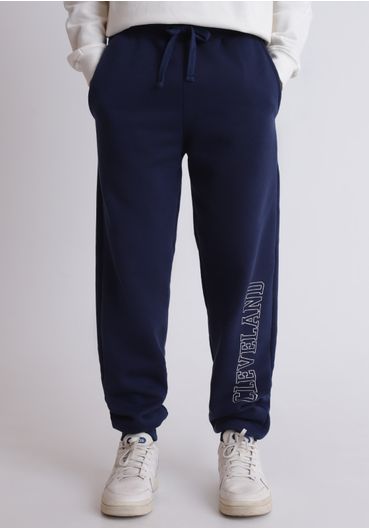 Calça de moletom estampa cleveland