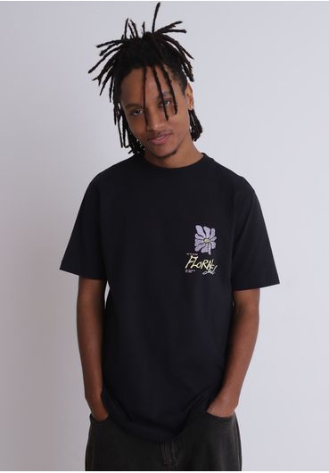 Camiseta oversized estampa flowers
