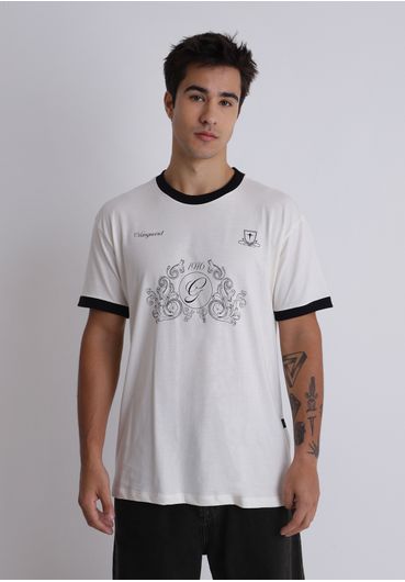 Camiseta com contraste estampa Vanguard