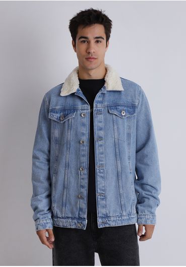 Jaqueta jeans pelego
