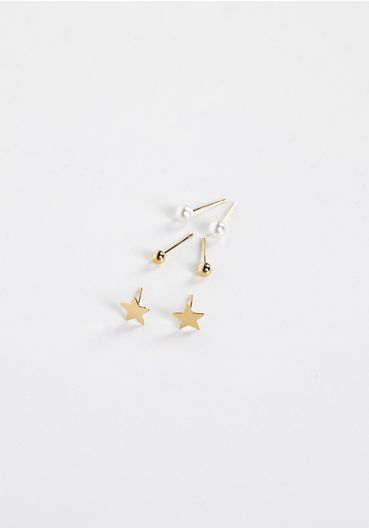 Kit brincos lua e estrela