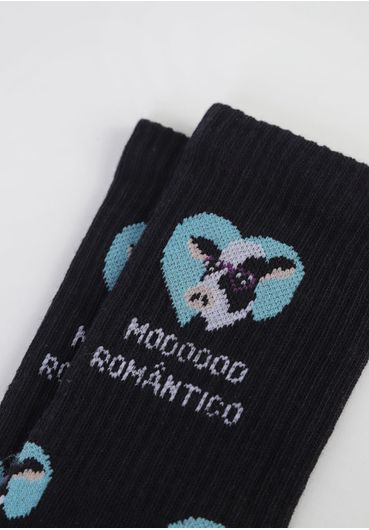 Meia feminina estampada mooood