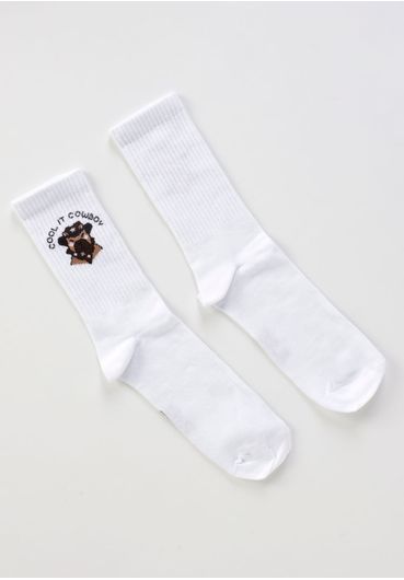 Meia estampada cowboy