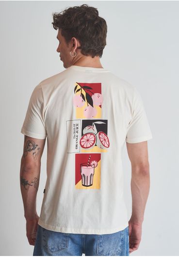 Camiseta estampa orange juice