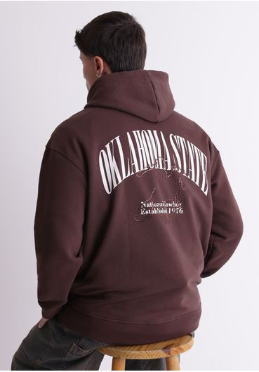Moletom com capuz estampa oklahoma