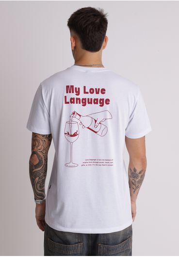 Camiseta em algodão estampa my love language